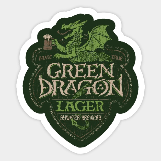 Green Dragon Lager Sticker by CoryFreemanDesign
